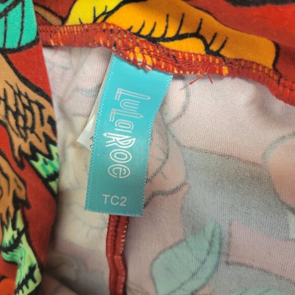 Halloween Lularoe Womens Leggings TC2 Tall Curvy 2 Frankenstein Red NOV127E - Picture 8 of 10